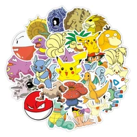 50pcs anime pokemon stickers kawaii pikachu charizard poke ball cartoon decals skateboard laptop kids waterproof toys gifts