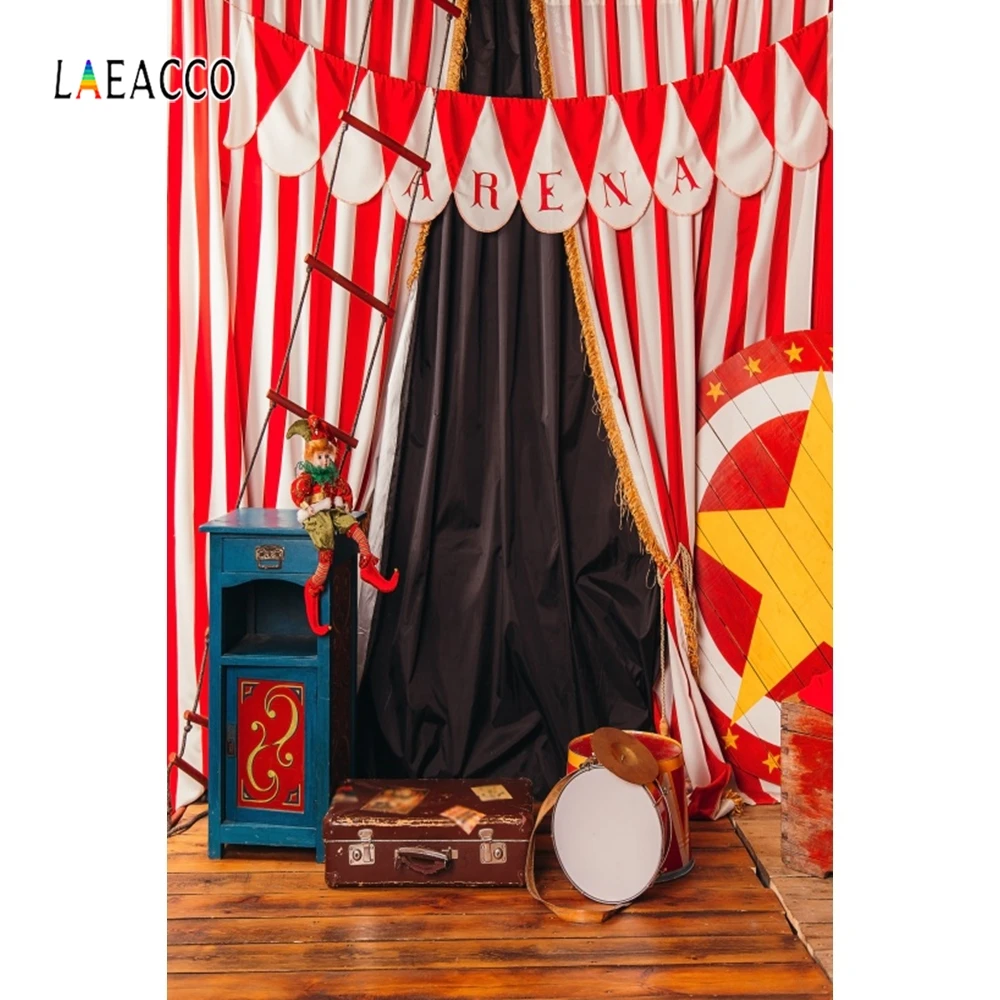 Laeacco цирк палатка сцены животных дети фотографии фоны день рождения Фотофон Фото