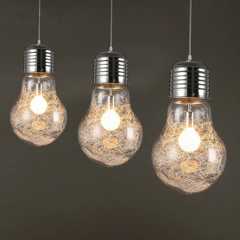 Большой подвесной светильник с лампочками Эдисона современный декор