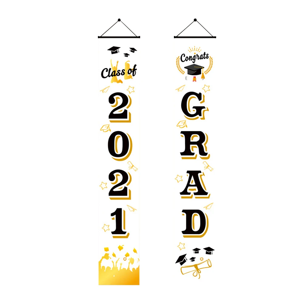 

Graduation Congrats Grad Banner Hanging Flags Porch Sign Graduation Party Door Curtain for Indoor Outdoor Home Decorations