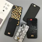 Чехол-накладка для iPhone 12, 11 Pro, X, XR, XS Max, 7, 8 Plus, из крокодиловой кожи, с леопардовым принтом