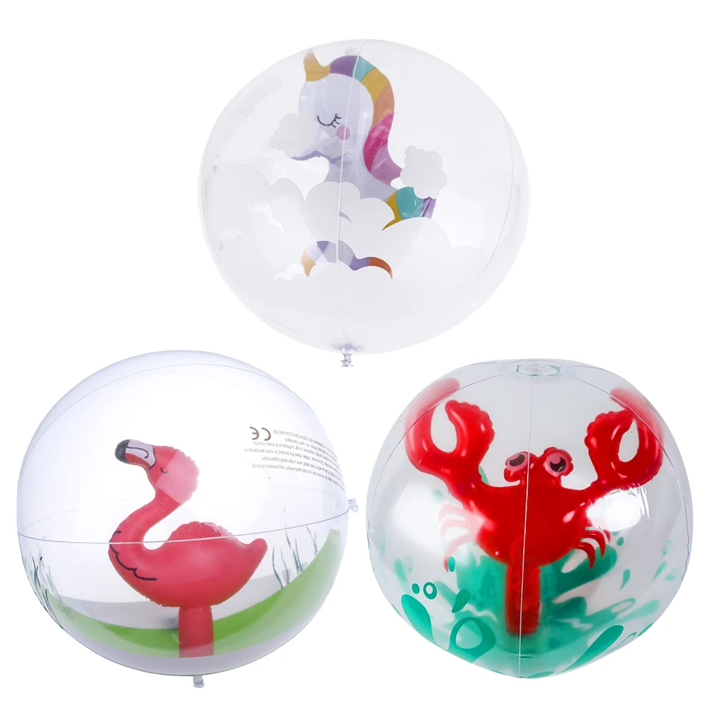 

Summer Water Inflatable Beach Ball Swimming Pool Fruit Entertainment Outdoor Game Floating Balloons Bubble Ball Party Accessorie
