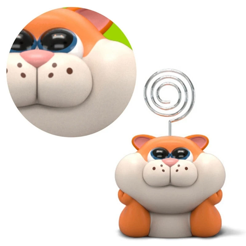 

Cute Cartoon Animals Clip Card Note Holder Desktop Message Folder Photo Clips Table Numbers Clamp Ornament Crafts for Wedding Pa