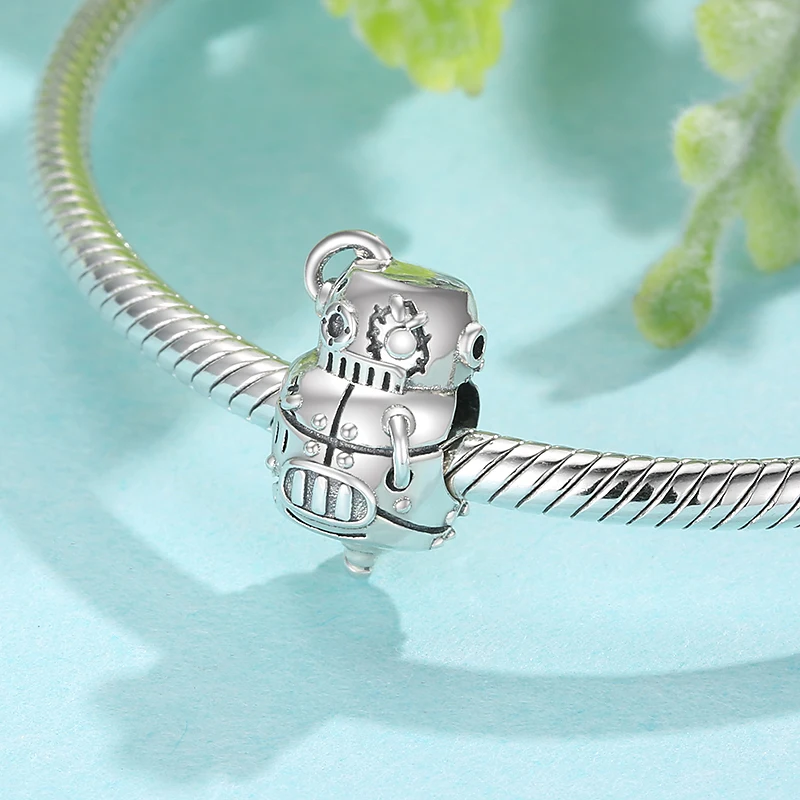 

Original Gothic Heavy Metal Mechanical Design 925 Sterling Silver Charms DIY Bracelets Making Fits Authentic Silver 925 Bracelet