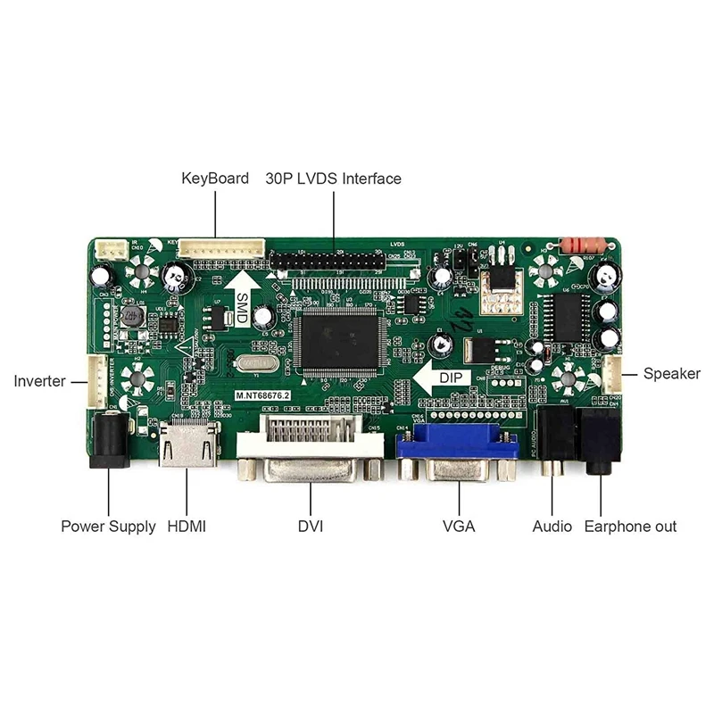 Hot 3C-Hdmi Vga Dvi Audio Lcd Driver Board For 17Inch M170Etn01.1 1280X1024 6Pin Led Backlight 30Pin Screen | Электроника
