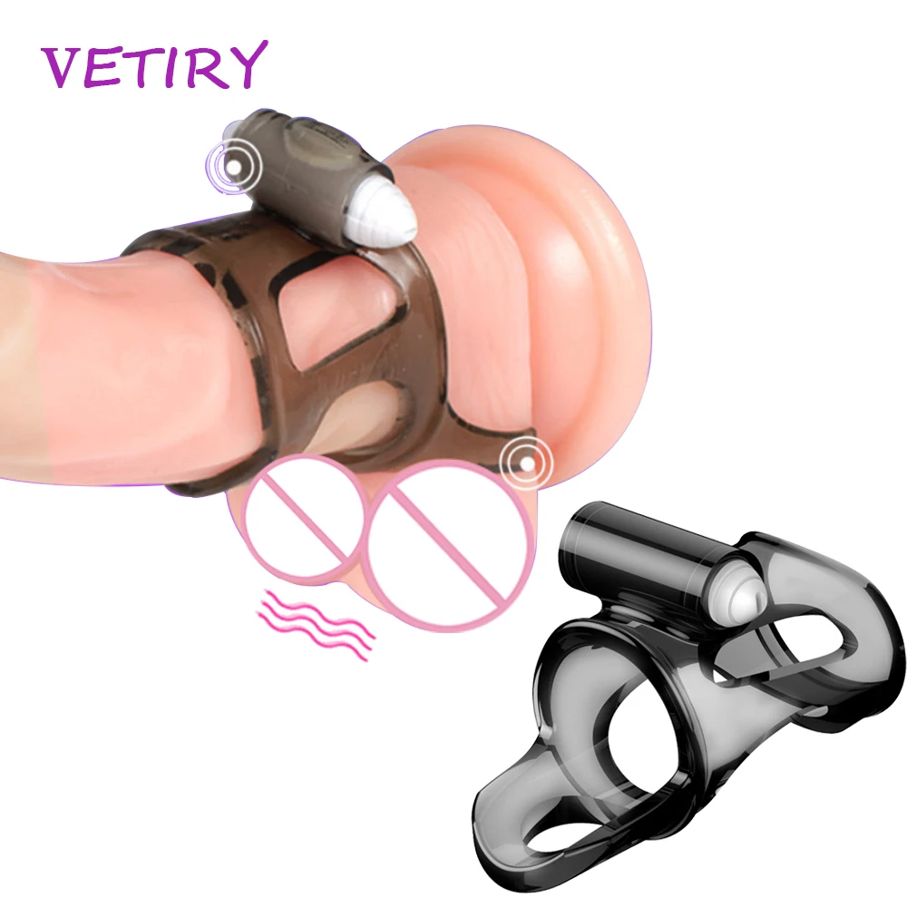Вибратор пенис кольцо кольца дял пениса мошонки привязки Секс игрушки для Для