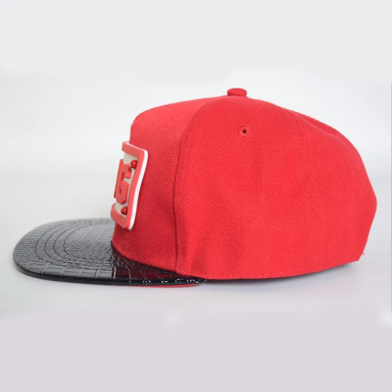 LA взрослых ПУ кожа аллигатора плоские хип хоп шапки 3D KING Мягкие силиконовые