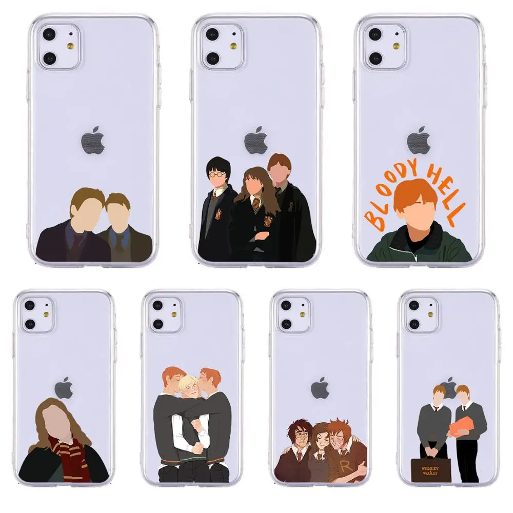 Чехол Weasley Twins Draco Malfoy для телефона iPhone 11 12 Pro MAX XR XS X SE 2020 прозрачный силиконовый