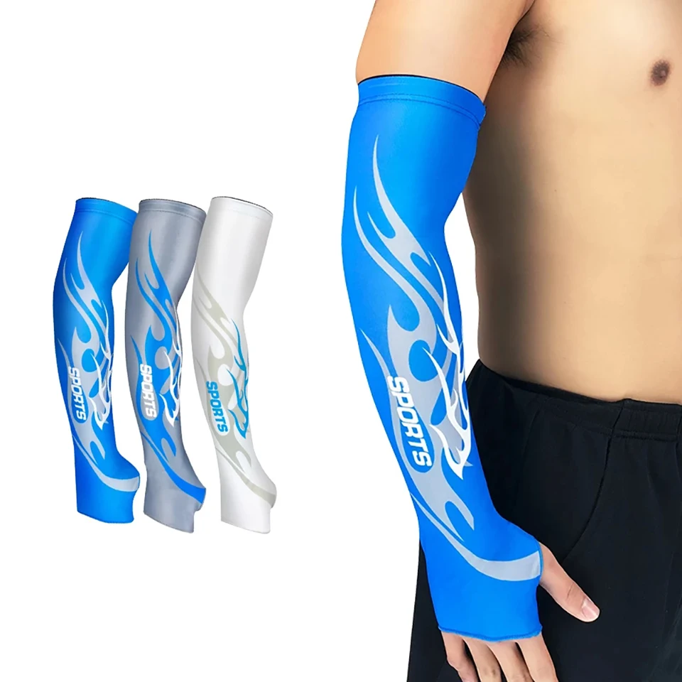 

2 Pcs Sports Cycling Arm Sleeves Fitness Riding Running Sunscreen Arm Cuff Cool Basketball Cycling Arm Pads Hand Warmers