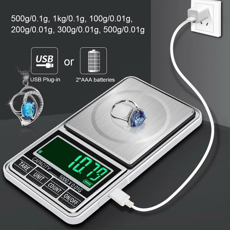 Цифровые Мини весы 100/200/300/500 г 0 01/0 1 высокоточные Карманные электронные с