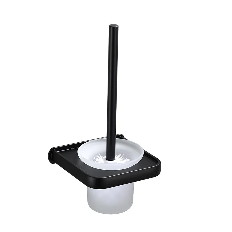 Black toilet brush set space aluminum rack hotel bathroom hardware pendant. | Обустройство дома