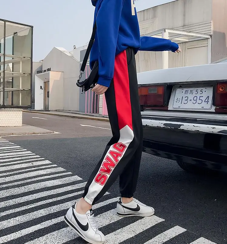 Осенние женские брюки японские Kawaii Harajuku Ulzzang повседневные свободные Ins Harlan повседневные брюки женская одежда для женщин