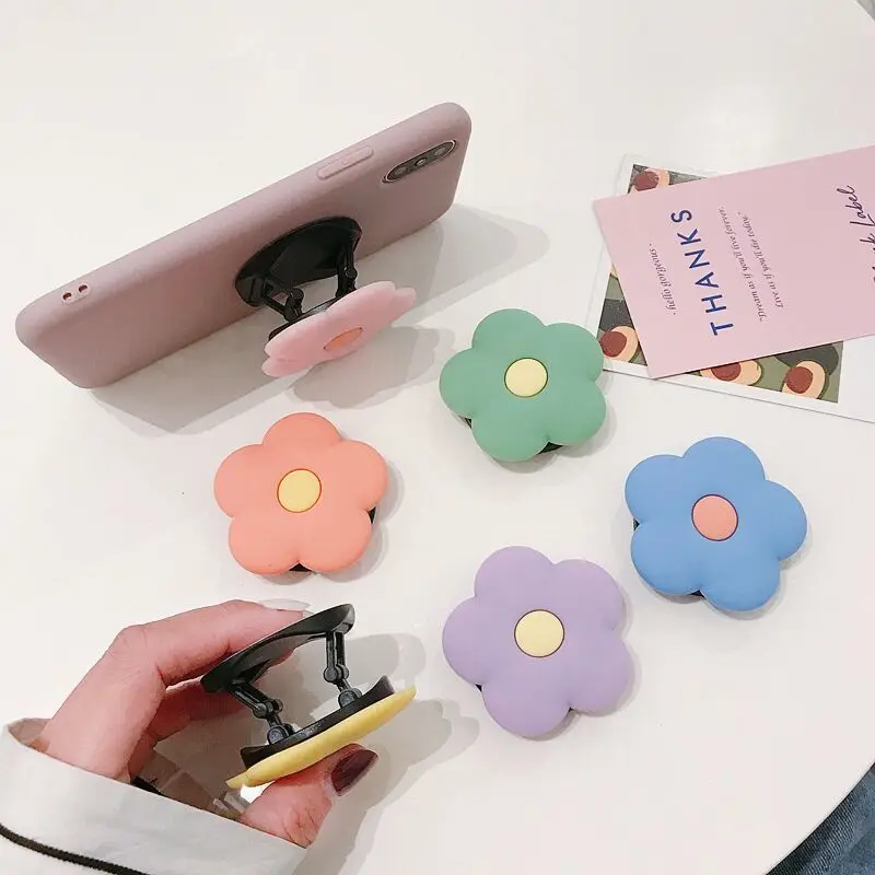 

Universal mobile phone bracket Cute 3D Flower airbag Phone Expanding Stand Finger Holder for Mobile accessories