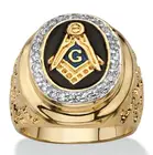 Модное винтажное Трендовое Золотое кольцо Templar, модное циркониевое масонское кольцо для выпускного вечера для мужчин, подарок на день рождения