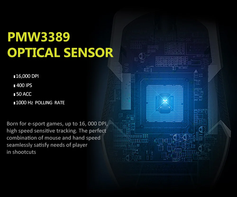 Delux M627 PMW3389 сенсор Проводная+ беспроводная RGB игровая мышь 16000 dpi 8 кнопок левая и правая рука мыши с DIY боковые крылья