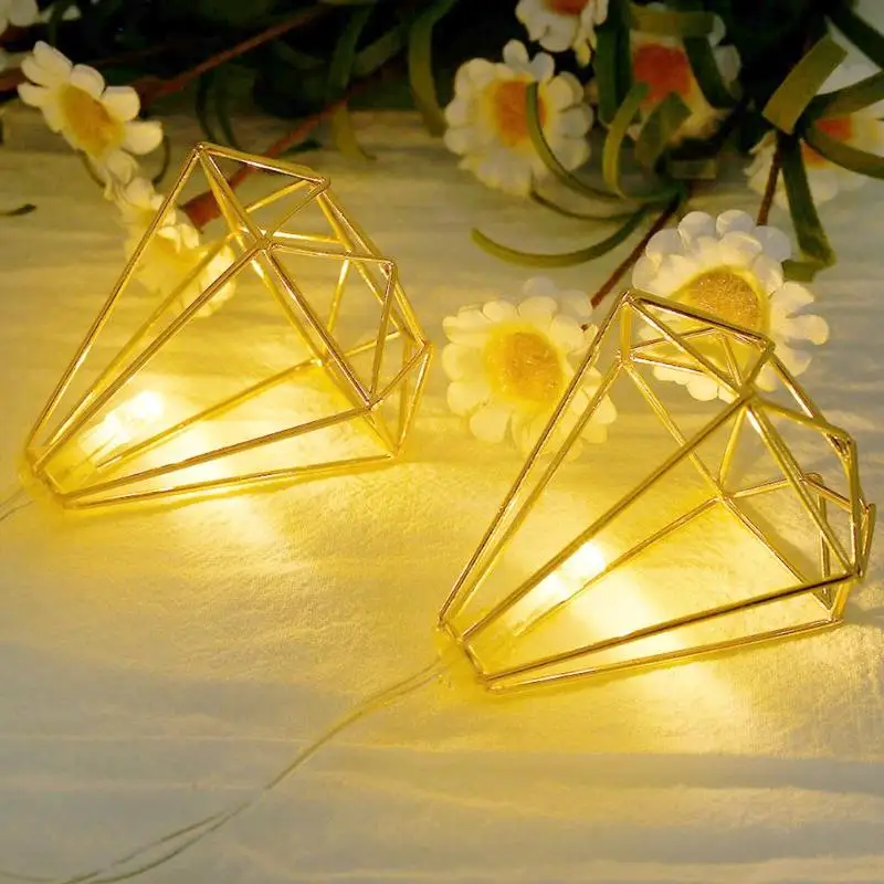 10 LED Copper Wire Battery Lights Energy Saving and Environmental Protection String Retro Iron Metal Wedding Home Decor | Лампы и