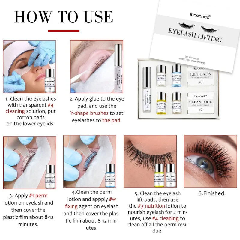 

Professional Lash Lift Kit Eyelash Perming Kit for Eyelash Perm with Rods Glue Dropshipping Salon Home