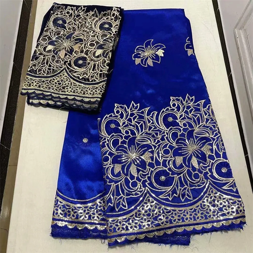 Ткань Fushia George высокого качества Индийский Шелк Wrappers вышивка нигерийское кружево