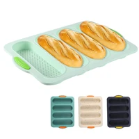 silicone baking tray bakeware non stick mold baguette pan for baking french bread roll breadstick hot dog bakery cake tools