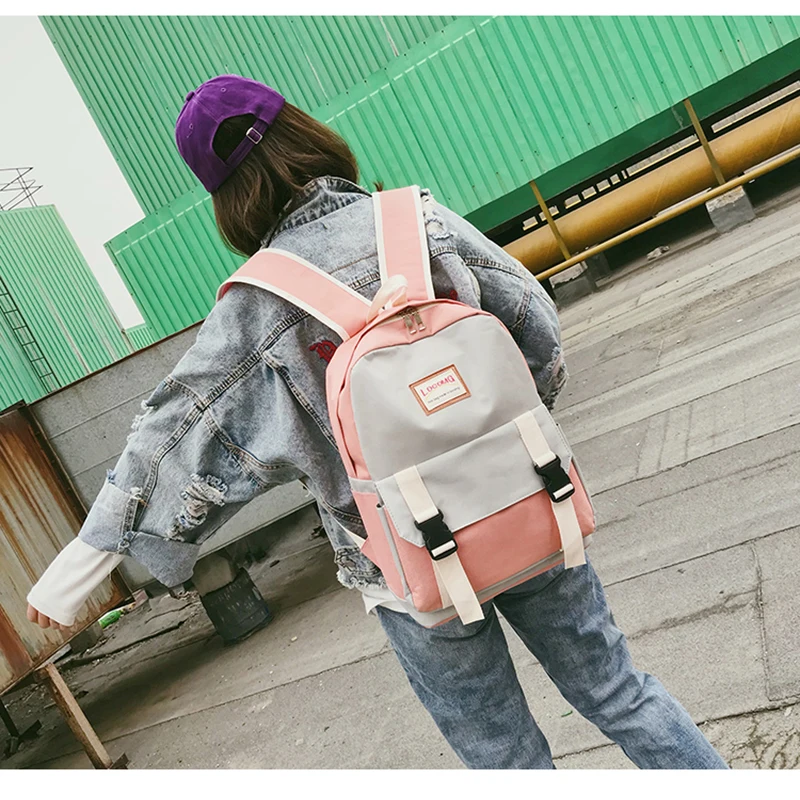 

YBYT casual women laptop backpacks patchwork Anti-theft school bags for teenagers girls student school backpacks travel rucksack