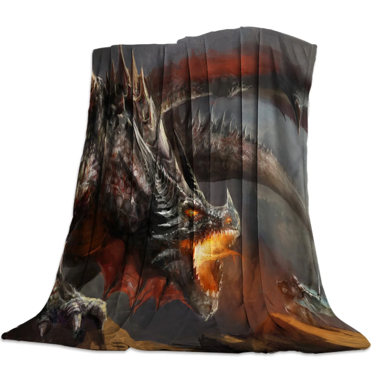 Покрывало для кровати среднего возраста с изображением дракона убойного воина