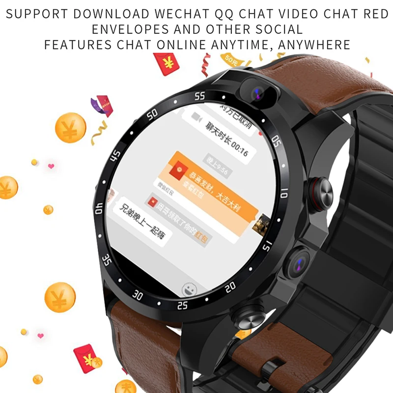 Smart Watch2020 IP68 Waterproof SIM Card GPS Positioning 1.6 Inch HD Display WIFI Android7.1 Dual Camera 2lens Men Watch | Электроника