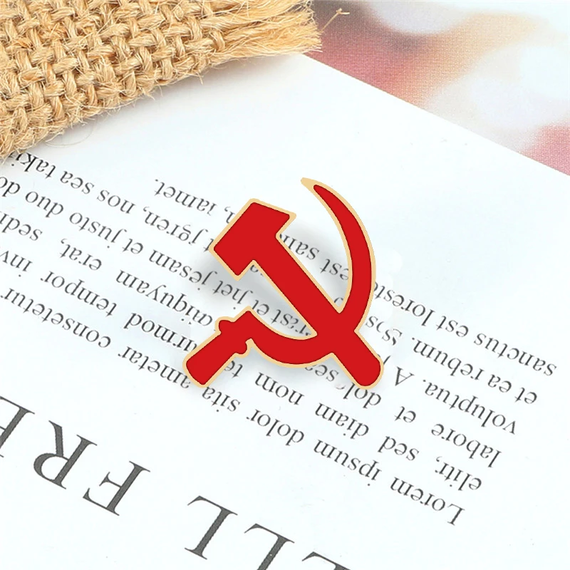 Эмалированные булавки в стиле ретро с изображением серпа и молота советского