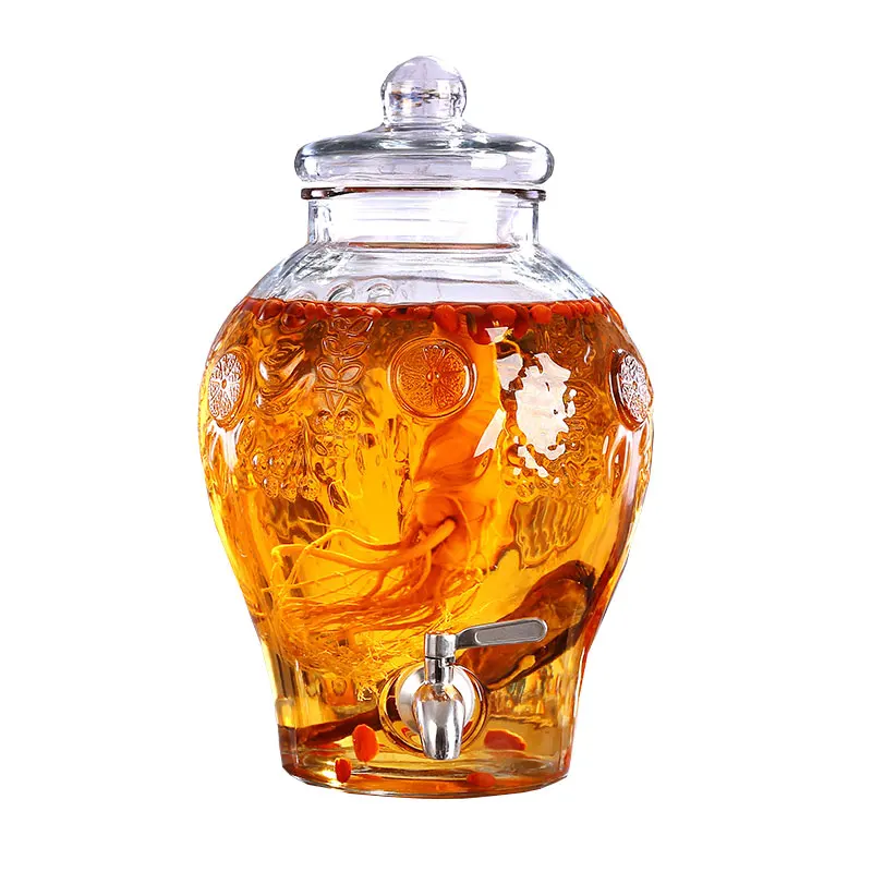 Стеклянная бутылка для вина ферментная банка с/без крана не свинцовые стеклянные