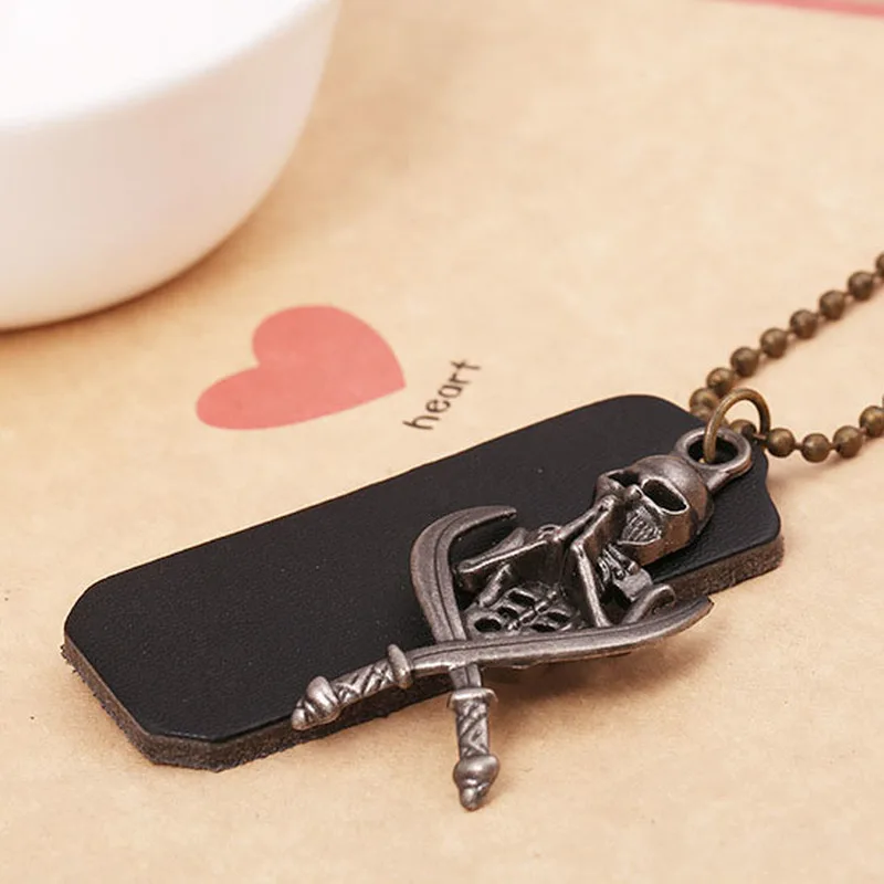 Роскошное мужское ожерелье с бусинами cibofood высококачественное кожаное в стиле