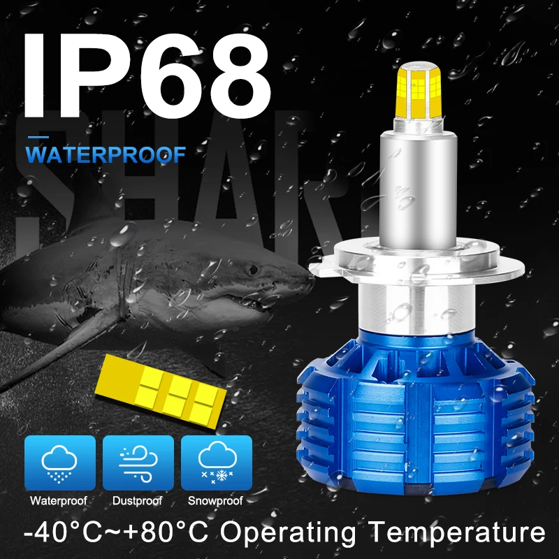 HLXG 12 сторонний светодиод H7 H1 Автомобильные фары лампы H11 H8 H3 9005 HB3 9006 35 Вт CSP мини