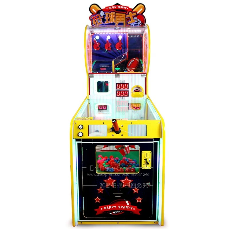 Счастливые спортивные развлекательные игры зоны дети ловят мяч аркадные лотерея