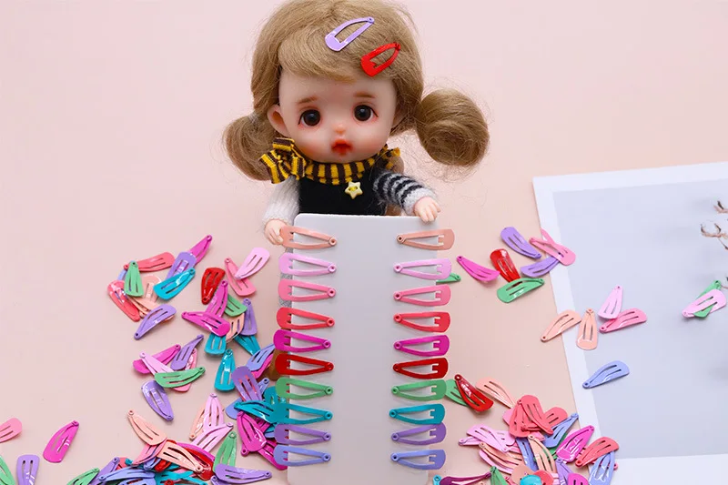 

10PCS doll hair clip 2cm mini candy color hair clip for ob11, obitsu11, blyth, 1/3 1/4 1/6 1/8 1/12bjd doll accessories