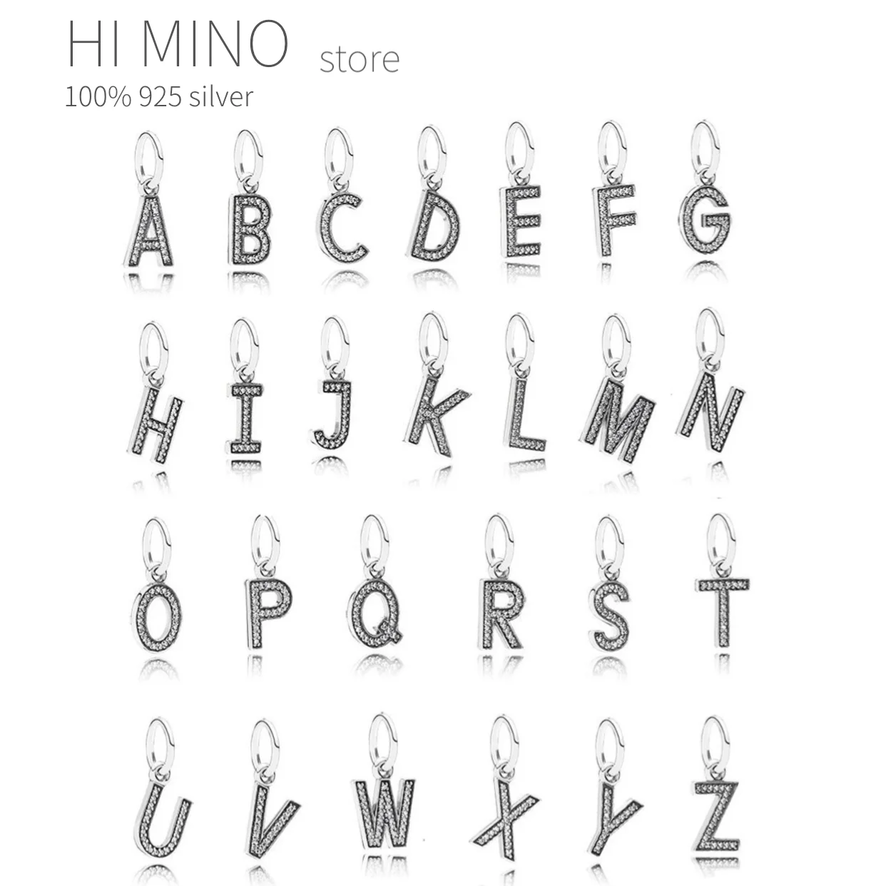 

Free Shipping Authentic 925 Sterling Silver Letter Alphabet Charm Fit Original Bracelet For Women DIY Jewelry S925 Beads