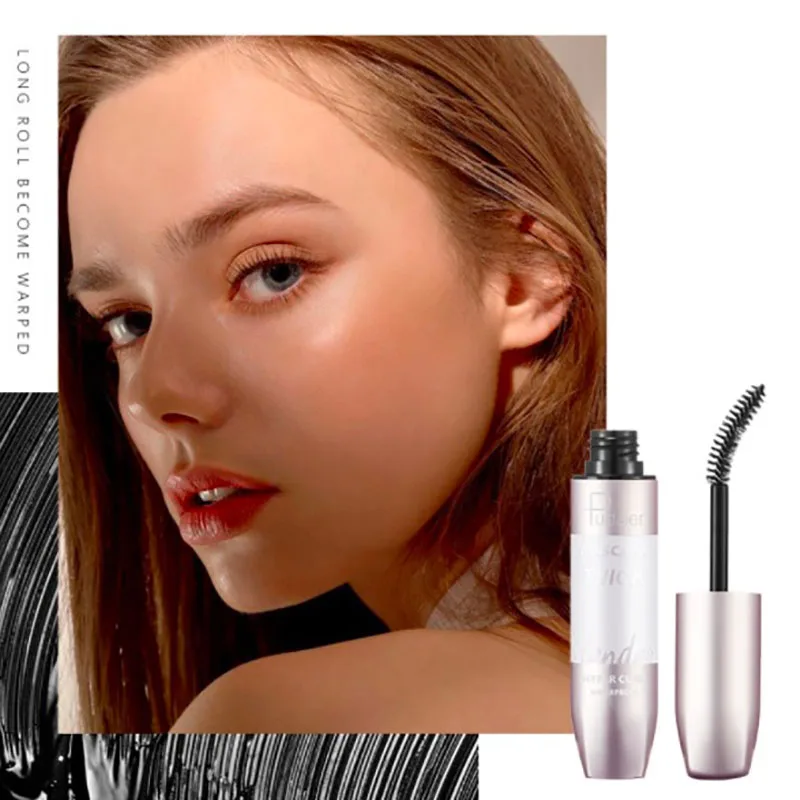 Коричневая тушь для ресниц Bulklash 4D с волокнами водонепроницаемая прозрачная