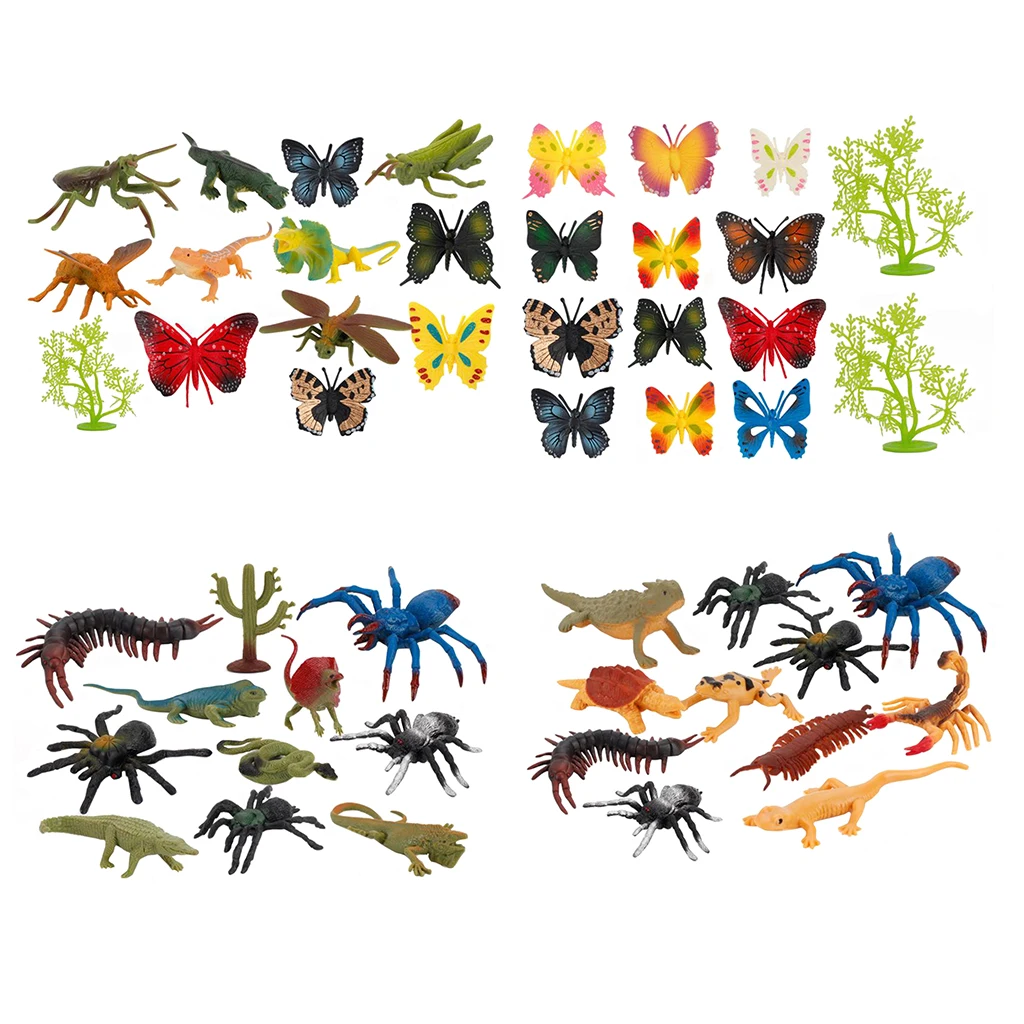 Modelo de insectos para ni&ntilde;os, juguete divertido realista, regalo de fiesta de navidad-2
