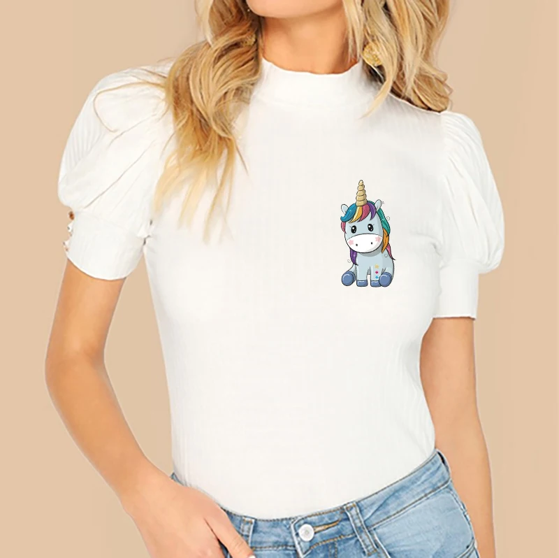 Мультяшные нашивки в форме единорога термопереводные виниловые наклейки для