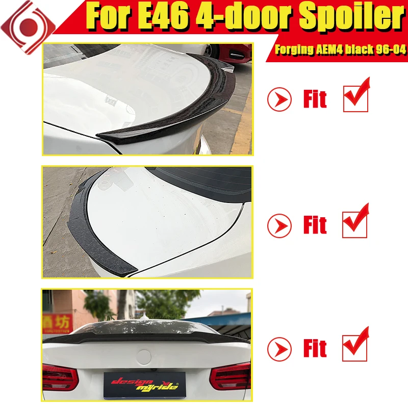 For BMW E46 Coupe Forging Carbon fiber Trunk spoiler wing M4 style 3 Series 4-door 318i 320i 323i 325i 328i wings 96-04 | Автомобили и