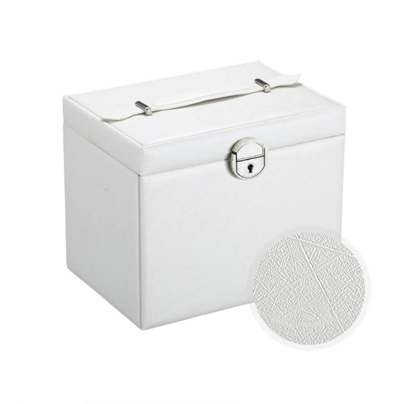 

Large-Capacity Jewelry Box Five-Layer Leather Cosmetic Storage Box Jewelry Multi-Layer Jewelry Storage Box W