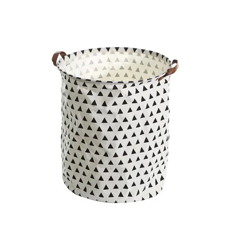 

Cloth waterproof dirty clothes storage bucket toy finishing storage basket foldable cotton linen dirty clothes basket storage ba