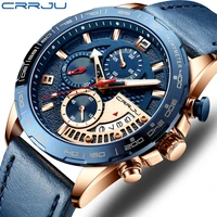 crrju big dial mens watch chronograph sport men watches design creative with dates male wristwatch mens stainless steel
