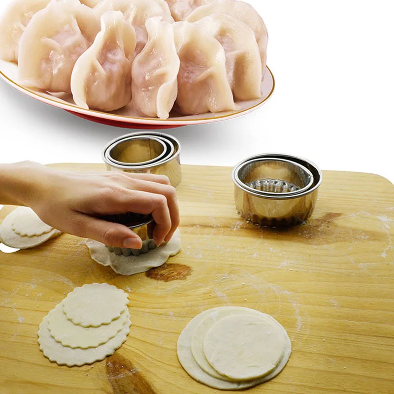 3 шт./компл. круглая форма для вареников из нержавеющей стали диаметр 6/7/8 см