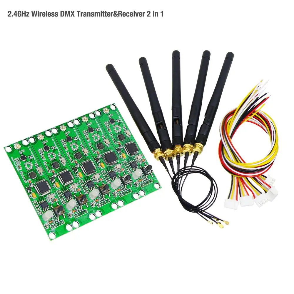 Dmx512 контроллер 10 шт. передатчик и приемник 2 в 1 беспроводной DMX512 контроллер PCB модуль обновления сцены Llighting