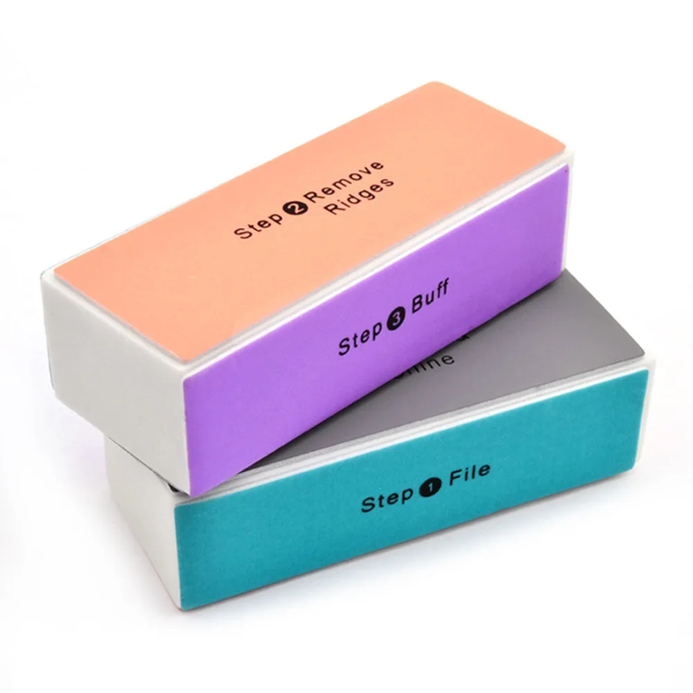 

2 PCS/lot Nail Art Sanding File Polish Buffer Block Shiner File 4 sides Nail Art Polisher Manicure Nail File For Nail art tools