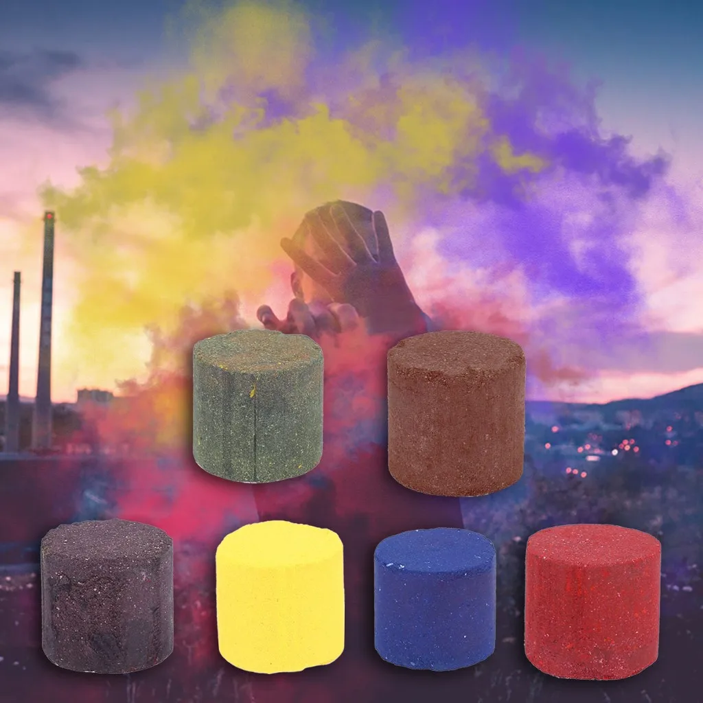 Красочный Дым Туман торт эффект дыма шоу Круглый Бомба фотография помощь DIY