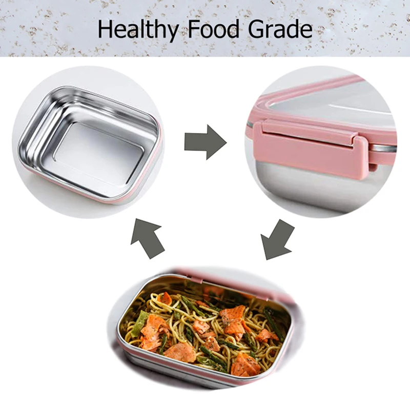 2 или 1 шт. Ланч-бокс из нержавеющей стали бэнто-бокс контейнер для фруктов закусок