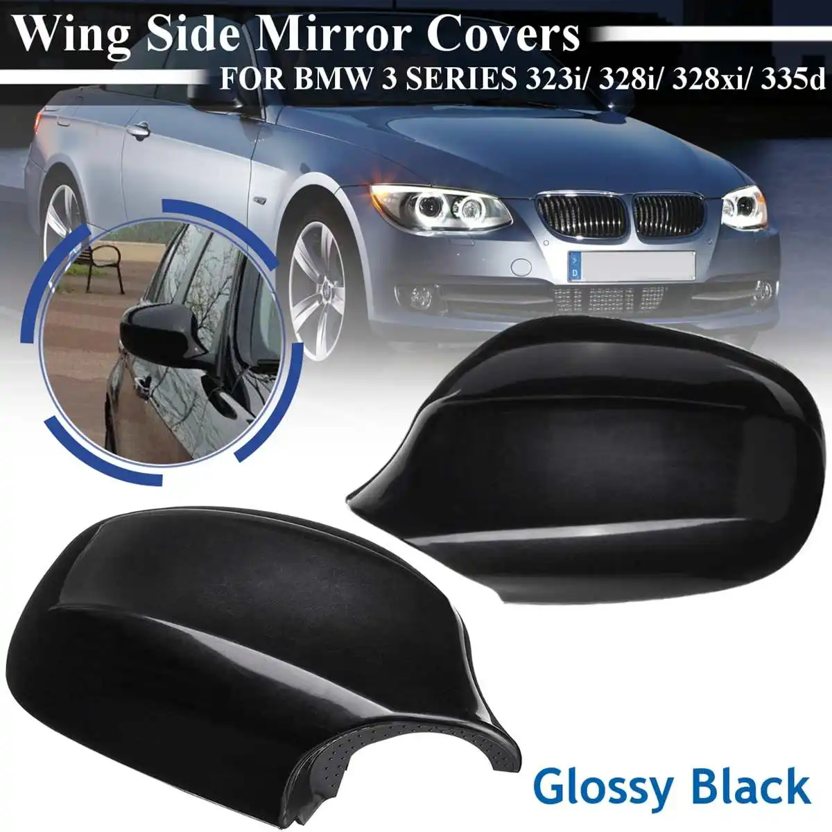 1 пара зеркало заднего вида чехол для BMW E90 E91 2009 2010 2011 2012 Левая Правая сторона