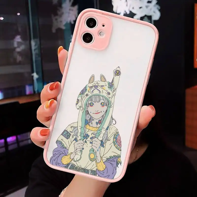 

ghost punk of Malaysian illustrator Zeen Chin Phone Cases Matte Transparent for iPhone 7 8 11 12 s mini pro X XS XR MAX Plus