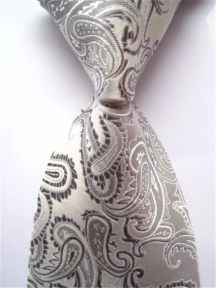 Мужской галстук из жаккардового шелка классический с узором пейсли смешанный