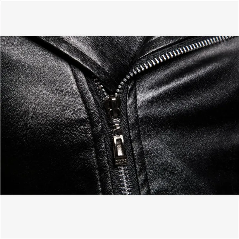 

Jacket men New Men's Fashion Casual Long Sleeved Motorcycle Spring Autumn Leather Jacket Slim Fit Mens Winter Coats