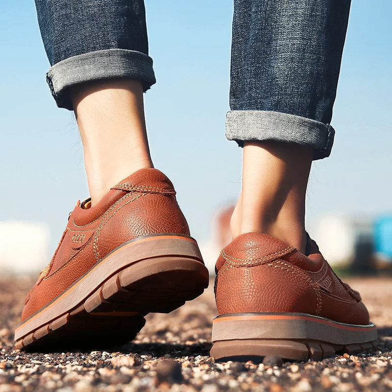 Jual Sepatu Kasual Musim Gugur 2021 Untuk Pria Sepatu Kerja Pria Merek Mewah Sepatu Pria Kulit Kualitas Baik Sepatu Jalan Pria Karet